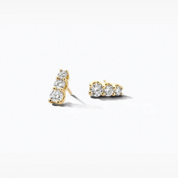 BLUSH LG7030Y GEELGOUDEN OORKNOPPEN MET LAB GROWN DIAMOND 0.52CT