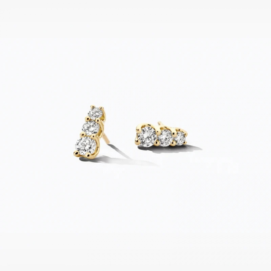 BLUSH LG7030Y GEELGOUDEN OORKNOPPEN MET LAB GROWN DIAMOND 0.52CT