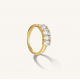 ROSEFIELD JRFO56G-J750 VERGULD STALEN RING OVAL CRYSTAL
