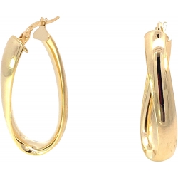 MONZARIO 1413-O GEEL 14K GEELGOUDEN OORRINGEN TWIST