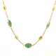 MONZARIO 1249-C GEEL 14K. GEELGOUDEN COLLIER MET SMARAGDEN