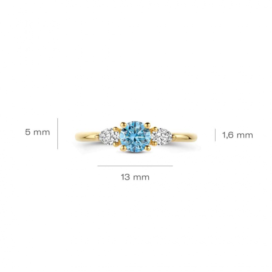 BLUSH LG1068Y GEELGOUDEN RING MET LAB GROWN DIAMOND 0.68CT