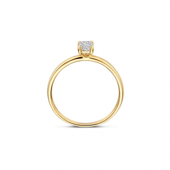 BLUSH LG1073Y GEELGOUDEN RING MET LAB GROWN DIAMOND 0.50CT