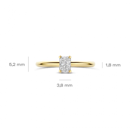 BLUSH LG1073Y GEELGOUDEN RING MET LAB GROWN DIAMOND 0.50CT