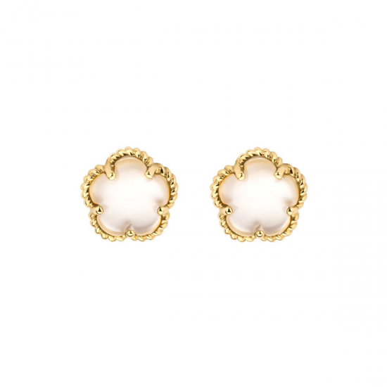 BLUSH 7400YMQ GEELGOUDEN OORKNOPPEN MET PARELMOER