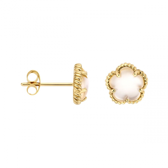 BLUSH 7400YMQ GEELGOUDEN OORKNOPPEN MET PARELMOER