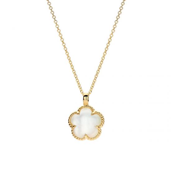 BLUSH 3209YMQ GEELGOUDEN COLLIER MET HANGER MET PARELMOER