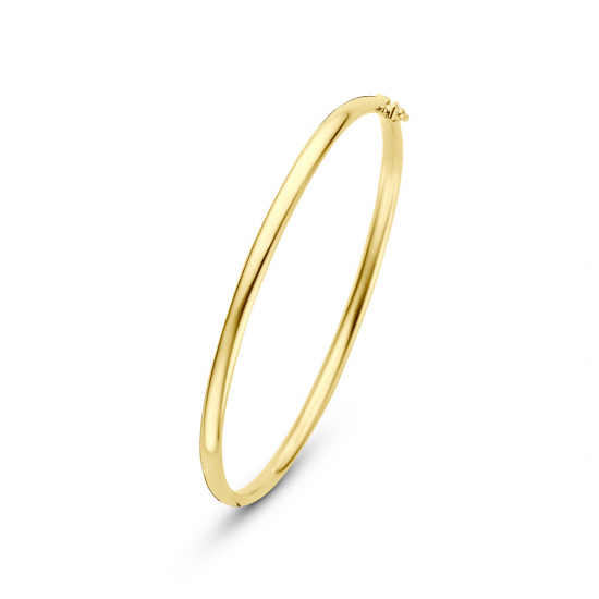 SILGOLD 5000379 14 KARAAT GEELGOUDEN BANGLE MET ZILVEREN KERN