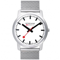 MONDAINE M638.30350.16SBZ HERENHORLOGE STAAL SIMPLY ELEGANT 41MM