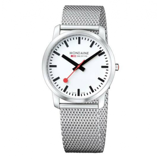 MONDAINE M638.30350.16SBZ HERENHORLOGE STAAL SIMPLY ELEGANT 41MM