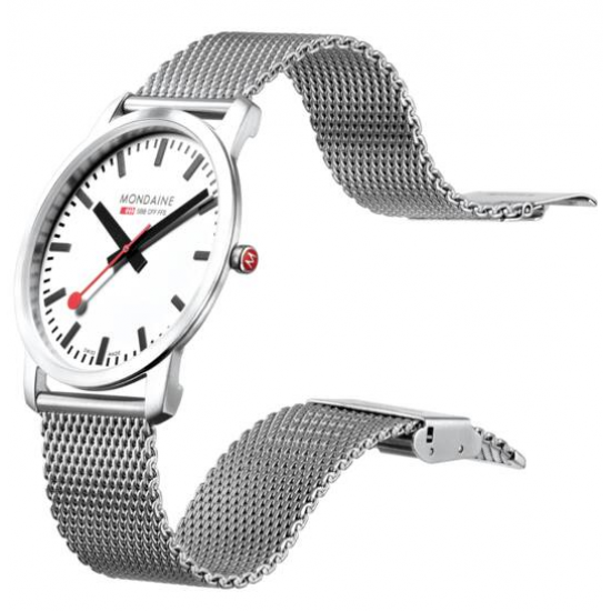 MONDAINE M638.30350.16SBZ HERENHORLOGE STAAL SIMPLY ELEGANT 41MM