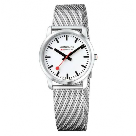 MONDAINE M638.30350.16SBZ DAMESHORLOGE STAAL SIMPLY ELEGANT 36MM