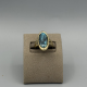 9KT Gouden vintage ring met grote Turkoois