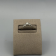14KT Witgouden solitair ring met stenen