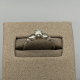 14KT Witgouden solitair ring met stenen