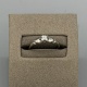 14KT Witgouden solitair ring met stenen
