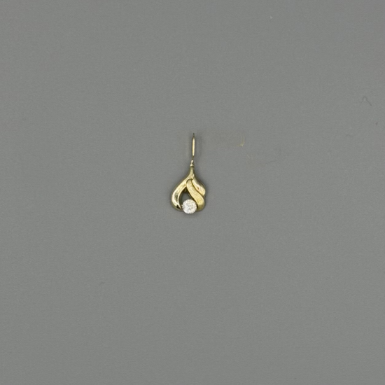 Elegante Bicolor Gouden Hanger met Zirkonia