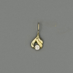 Elegante Bicolor Gouden Hanger met Zirkonia