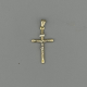 Prachtig 14k Bicolor Gouden Kruis Hanger