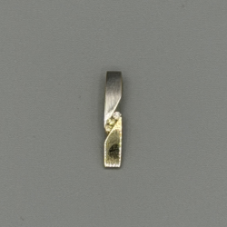 14k Bicolor Gouden Hanger met Diamant