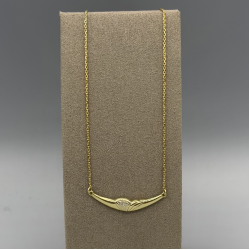 Elegante 14k Gouden Choker met Diamant