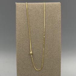 Subtiel 14k Gouden Enkelbandje met Goud Bolletje