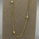 Stijlvol 14k Gouden Enkelbandje met 4 Bolletjes â?" Verstelbaar 25â?"28 cm