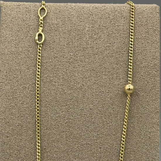 Stijlvol 14k Gouden Enkelbandje met 4 Bolletjes â?" Verstelbaar 25â?"28 cm