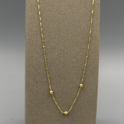 Elegante 14k Gouden Ketting met Subtiele Bolletjes ƒ?" 40 cm