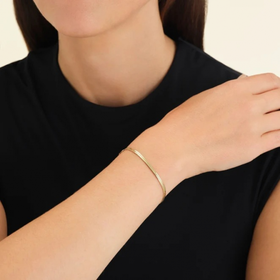 ROSEFIELD JTBFS3G-J378 VERGULD STALEN ARMBAND SNAKE