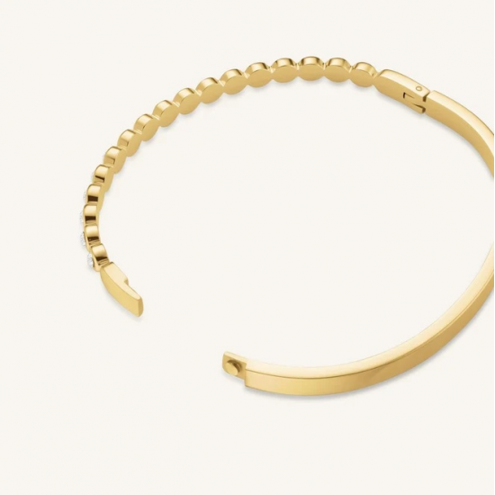 ROSEFIELD JBBCG-J1208 VERGULD STALEN ARMBAND MET ZIRKONIA CRYSTAL BANGLE