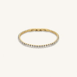 ROSEFIELD JBTWG-J1035 VERGULD STALEN TENNISARMBAND MET SWAROVSKI KRISTALLEN