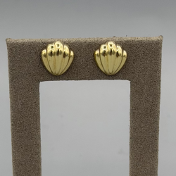 14k Gouden Schelp Oorknopjes