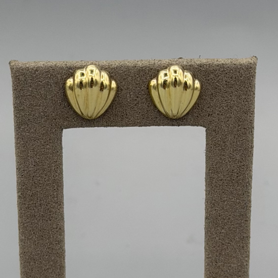 14k Gouden Schelp Oorknopjes