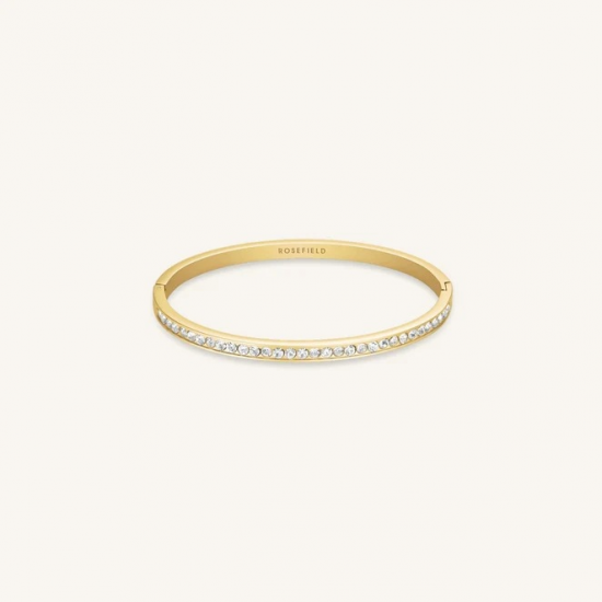 ROSEFIELD JBCBG-J1033 VERGULD STALEN ARMBAND MET SWAROVSKI CRYSTAL BANGLE