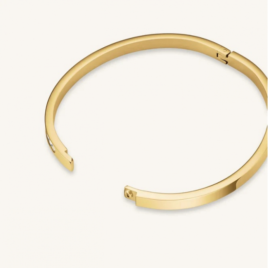 ROSEFIELD JBCBG-J1033 VERGULD STALEN ARMBAND MET SWAROVSKI CRYSTAL BANGLE