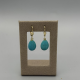 Vintage 9k Gouden Oorhangers met Druppel Turkoois