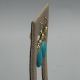 Vintage 9k Gouden Oorhangers met Druppel Turkoois