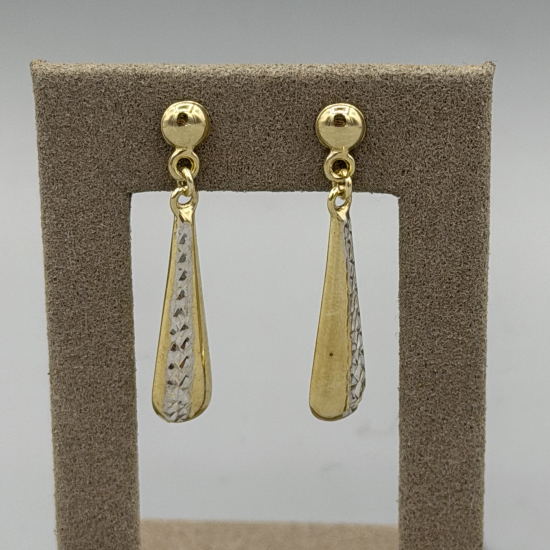 Stijlvolle 9k Gouden Bicolor Oorhangers