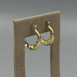 Tijdloze 14k Gouden Bewerkte Oorringen