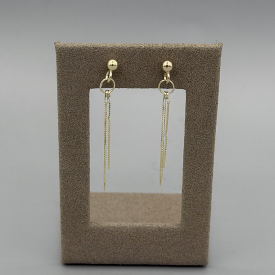 Subtiele Gouden Spriet / Ketting Oorhangers