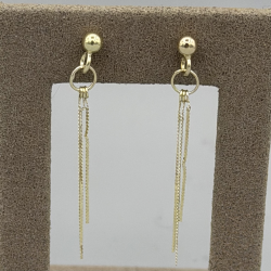 Subtiele Gouden Spriet / Ketting Oorhangers