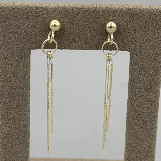 Subtiele Gouden Spriet / Ketting Oorhangers