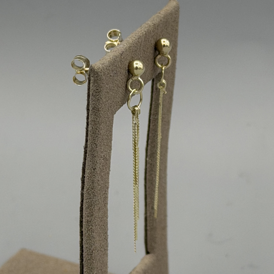 Subtiele Gouden Spriet / Ketting Oorhangers