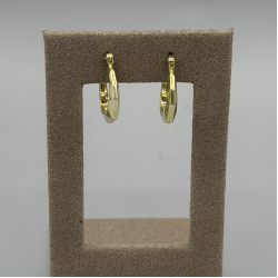 Stijlvolle 14k Gouden Creolen met Facetpatroon