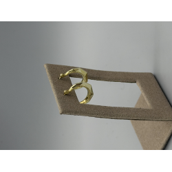 Stijlvolle 14k Gouden Creolen met Facetpatroon