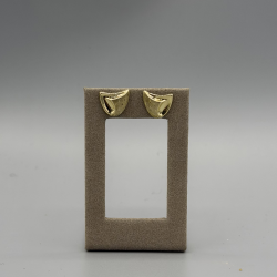 Elegante 14k Gouden Design Oorknopjes met Mat/Glans Effect