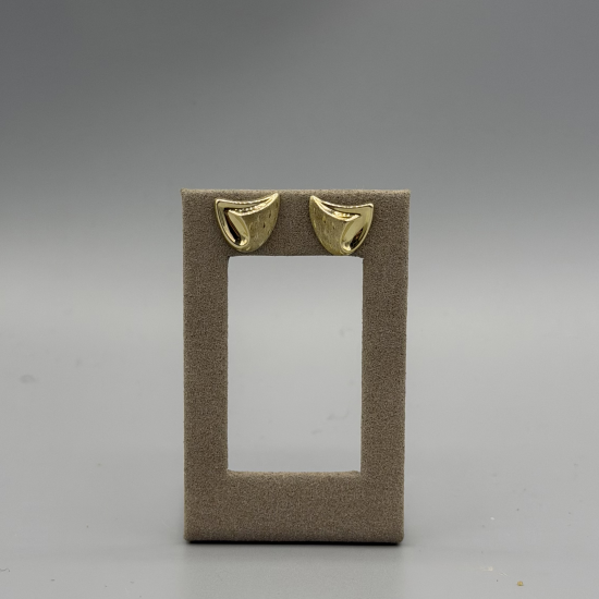 Elegante 14k Gouden Design Oorknopjes met Mat/Glans Effect