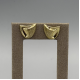 Elegante 14k Gouden Design Oorknopjes met Mat/Glans Effect