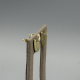 Elegante 14k Gouden Design Oorknopjes met Mat/Glans Effect